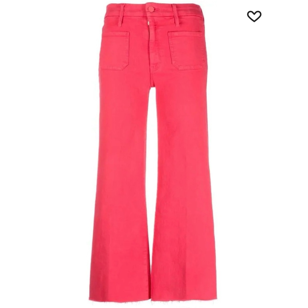 MOTHER
Patch Pocket Roller Wide Leg Jeans in Geranium. Sz 29.